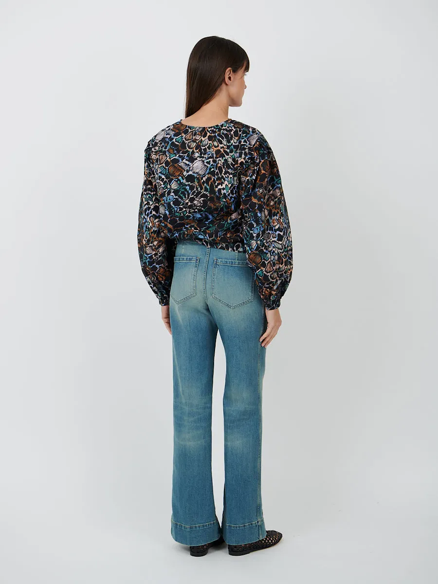Ilara Blouse in Starling