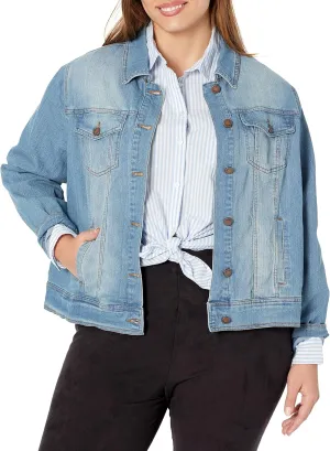 JOUJOU Women's Lightweight Denim Jacket, Comfortable & Designer Coat