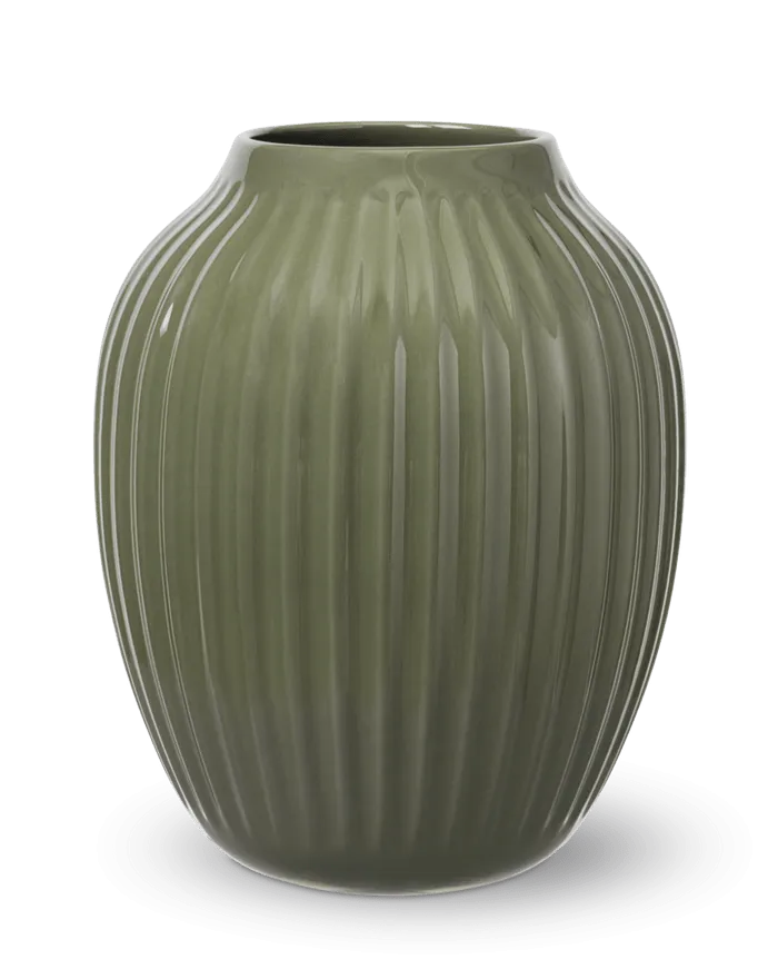 Kähler Hammershøi Vase, Dark Green, H: 10"
