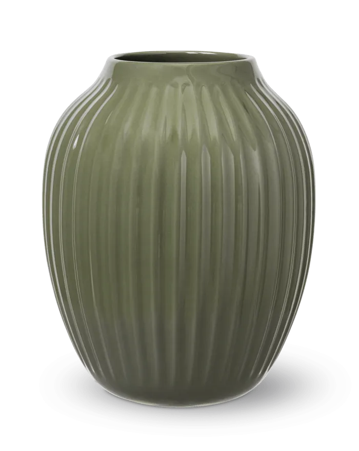 Kähler Hammershøi Vase, Dark Green, H: 10"