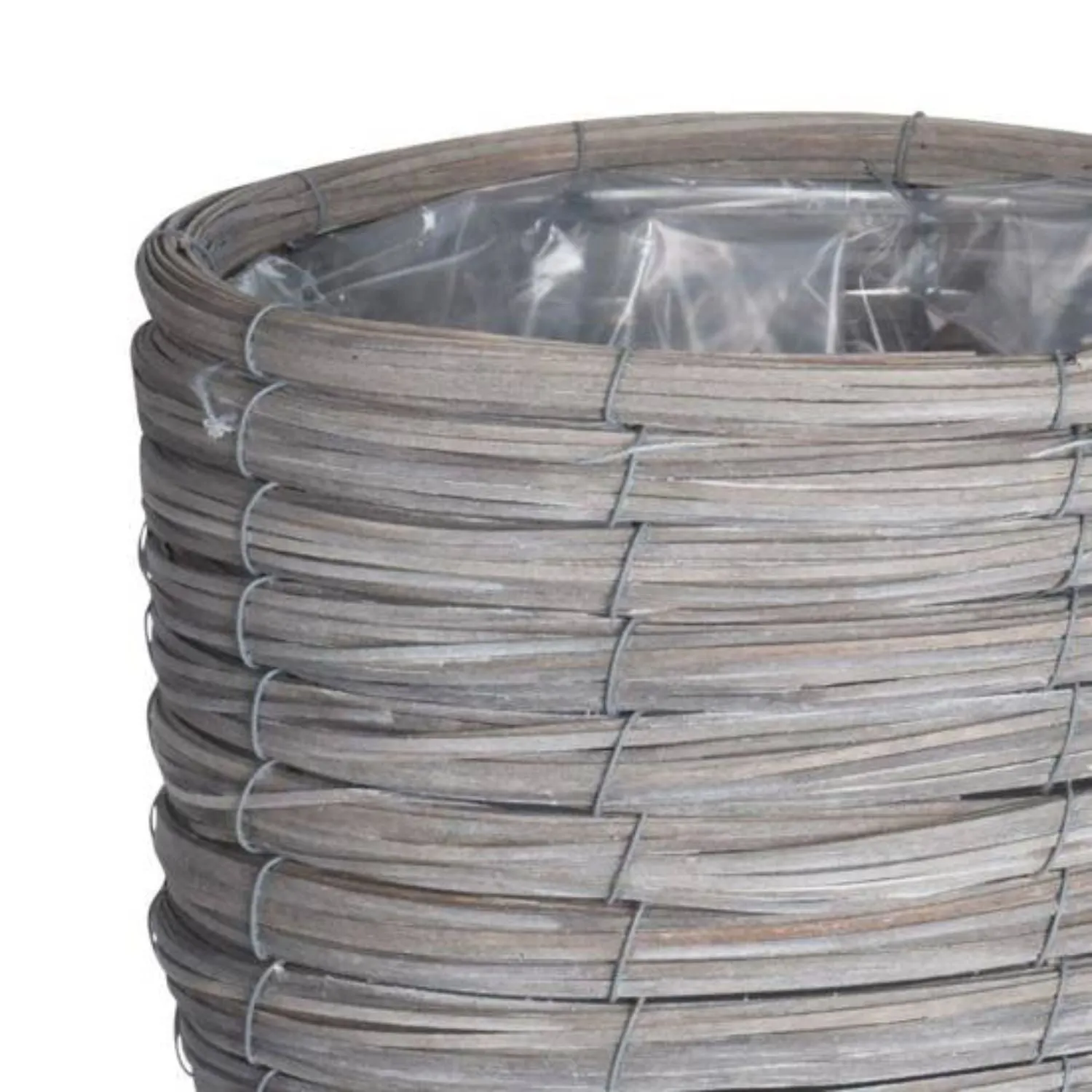 Koopman 30cm Large Grey Standing Flower Pot