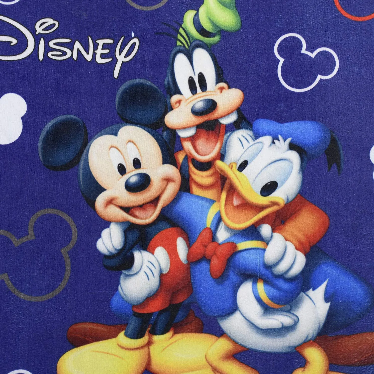 Kuber Industries Disney Team Mickey 4 Pieces Anti-Slip Door Mat 23"x15" (Royal Blue) - CTKTC046063