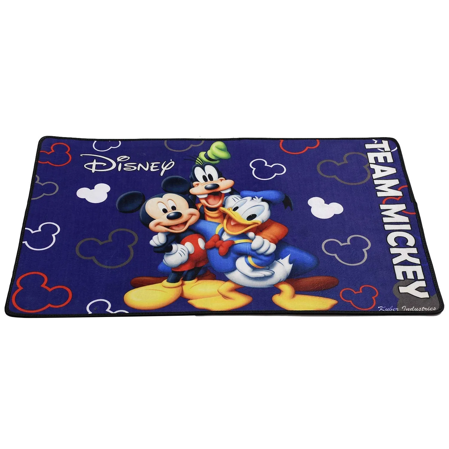 Kuber Industries Disney Team Mickey 4 Pieces Anti-Slip Door Mat 23"x15" (Royal Blue) - CTKTC046063