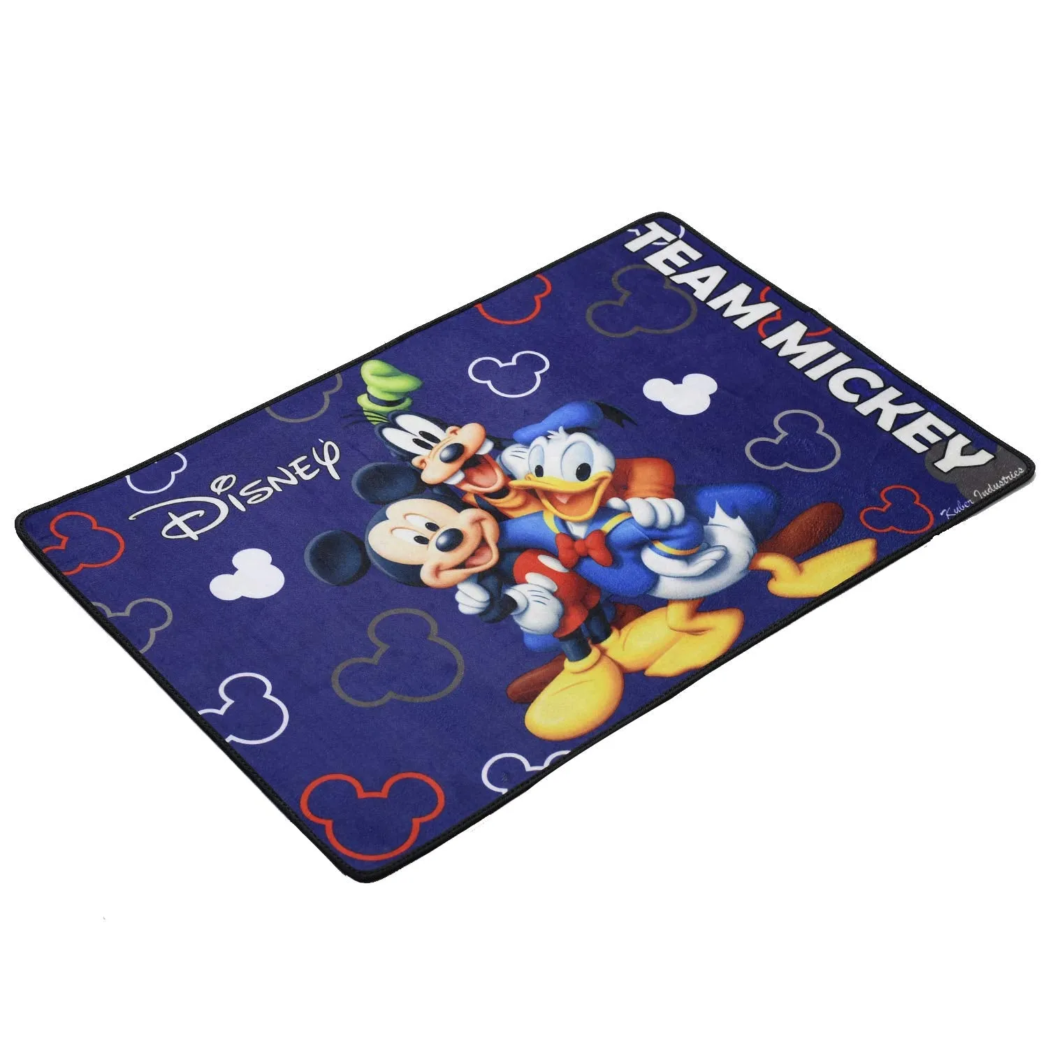 Kuber Industries Disney Team Mickey 4 Pieces Anti-Slip Door Mat 23"x15" (Royal Blue) - CTKTC046063