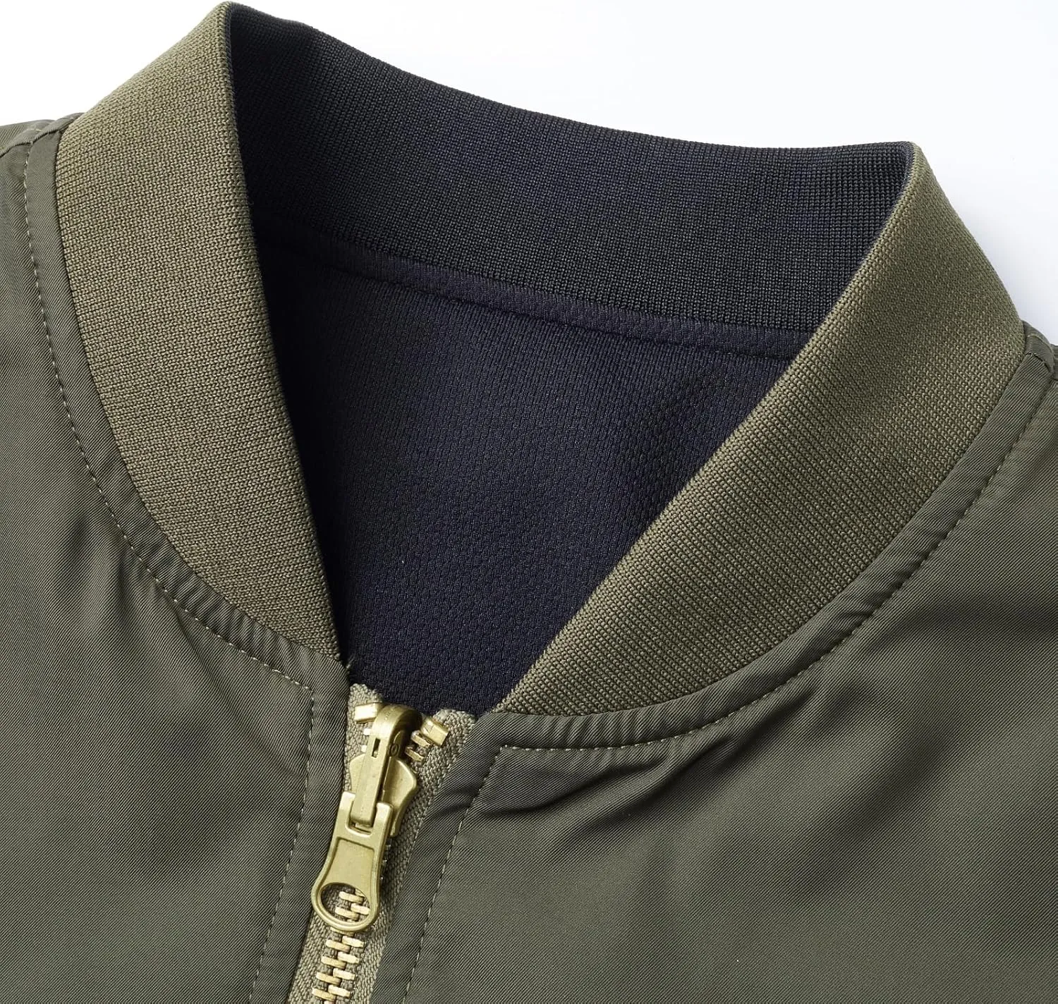 Men's Bomber Jacket Double Sided Coat Lightweight Casual Spring Fall Windbreaker Zip Up Coat with Pocket
