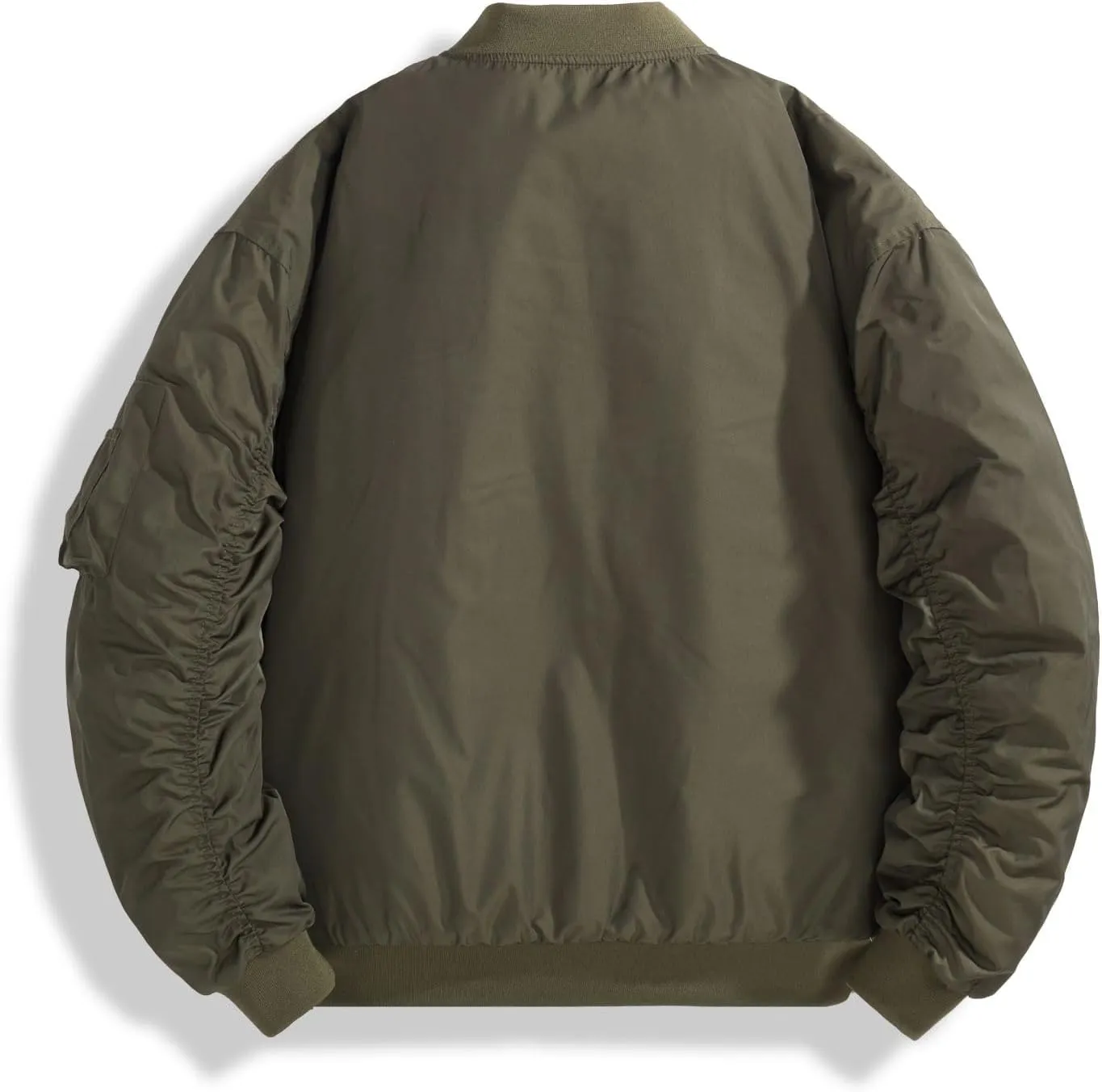 Men's Bomber Jacket Double Sided Coat Lightweight Casual Spring Fall Windbreaker Zip Up Coat with Pocket
