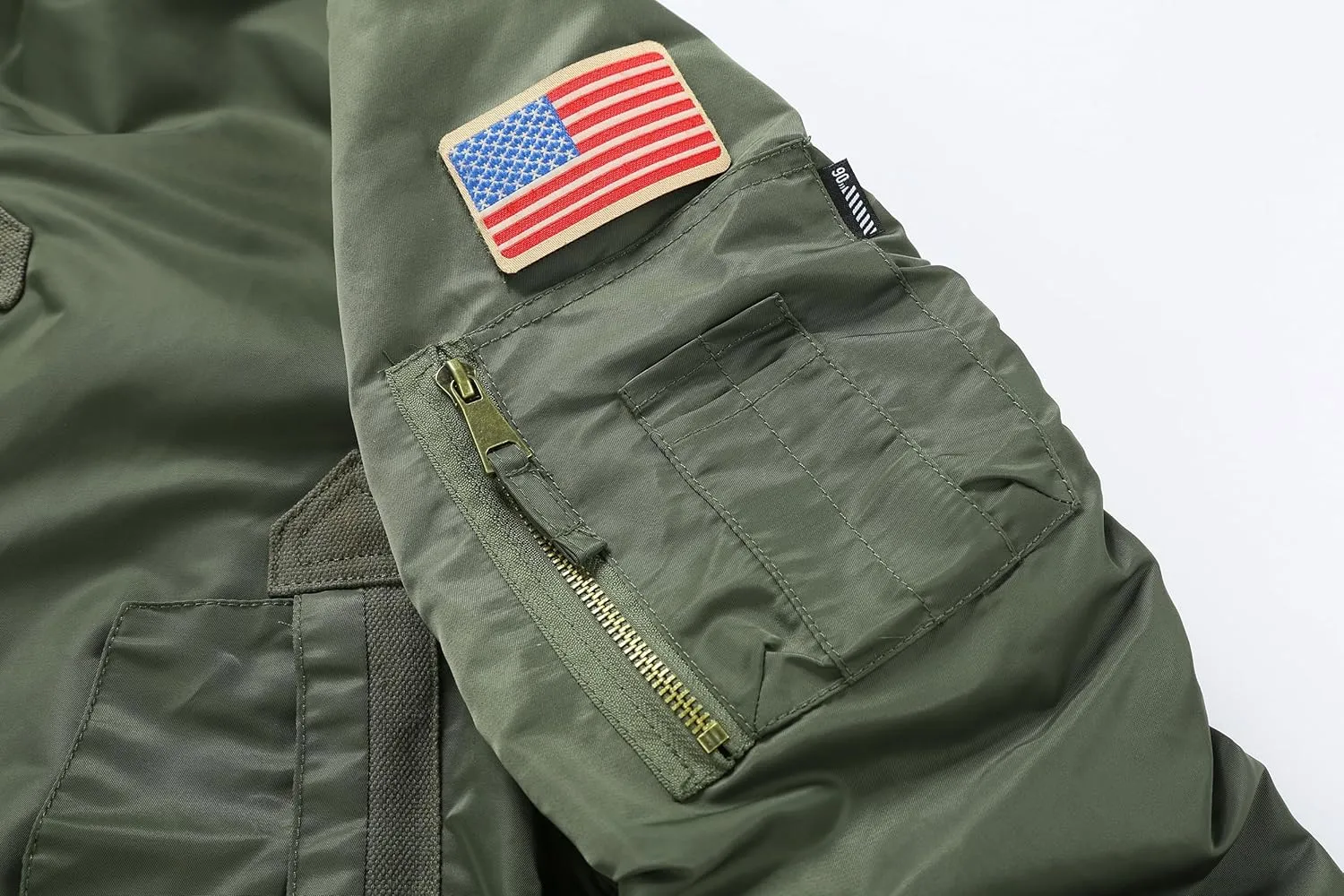 Men's Bomber Jacket Military Jacket Casual Spring Fall Winter Windbreaker Zip Up Coat with Pockets