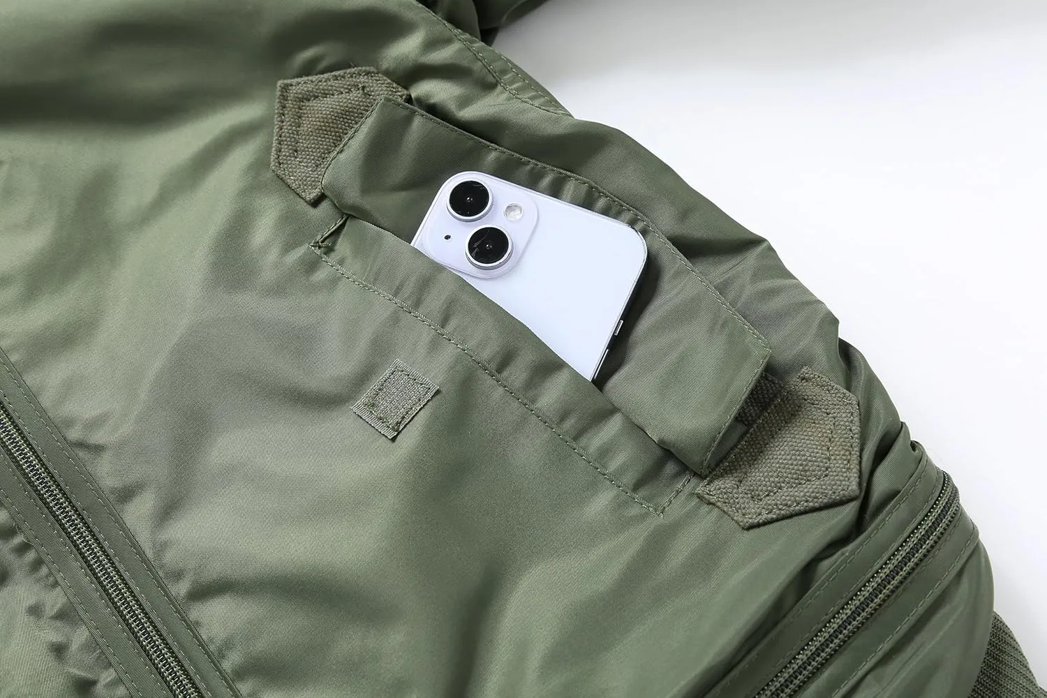 Men's Bomber Jacket Military Jacket Casual Spring Fall Winter Windbreaker Zip Up Coat with Pockets