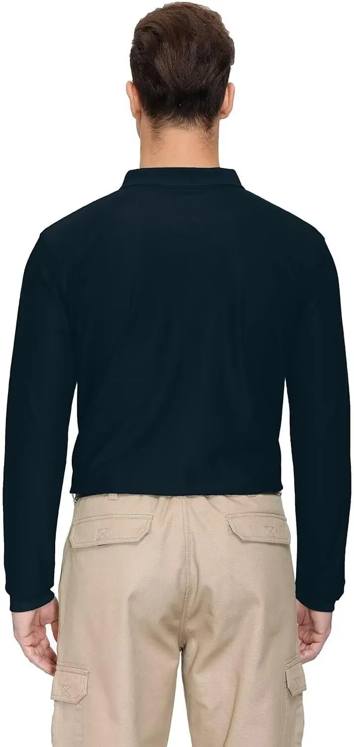 Men's Golf Polo Shirts M-6XL, Cotton Blend Moisture Wicking Performance Casual Collared Shirts