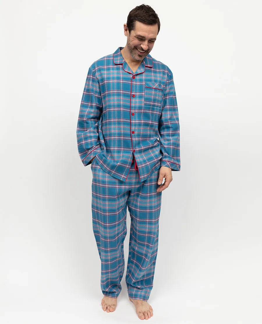 Montana Mens Brushed Check Pyjama Set