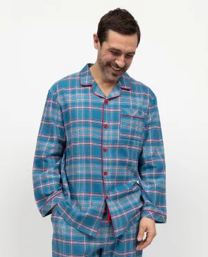 Montana Mens Brushed Check Pyjama Top