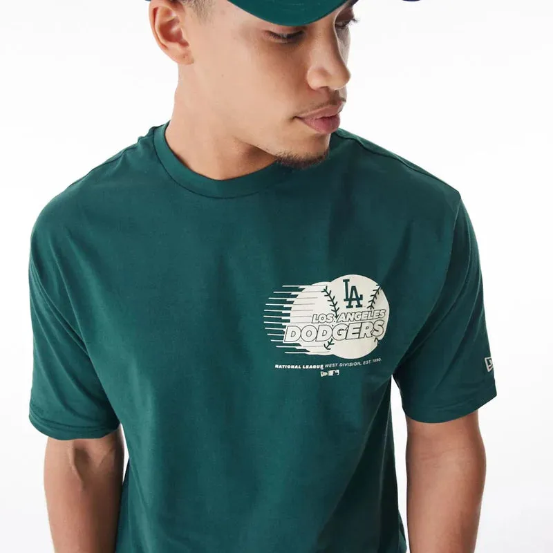 NEW ERA LOS ANGELES DODGERS MLB OVERSIZED TEE - MEN - DARK GREEN