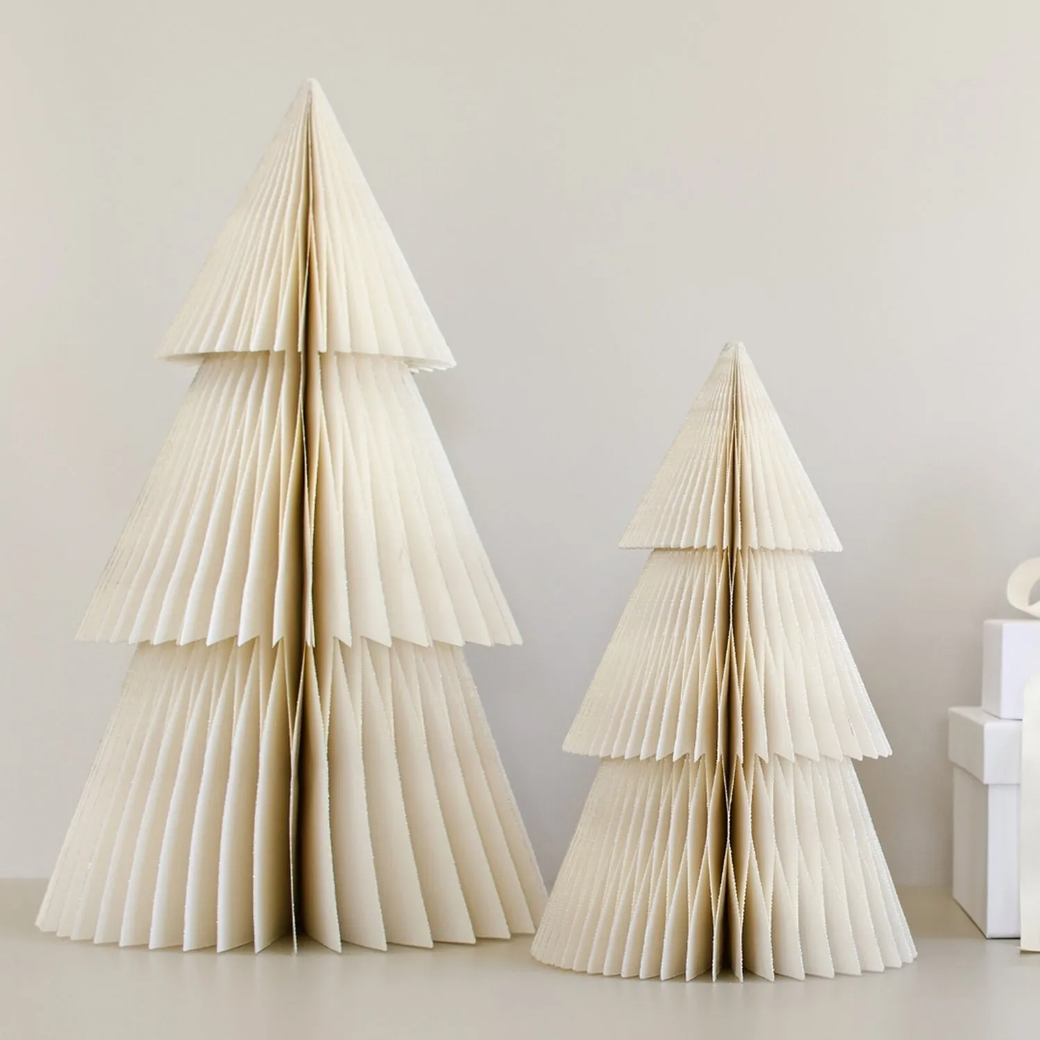 nordic rooms | christmas deluxe tree standing | white   glitter 45cm - seasonal