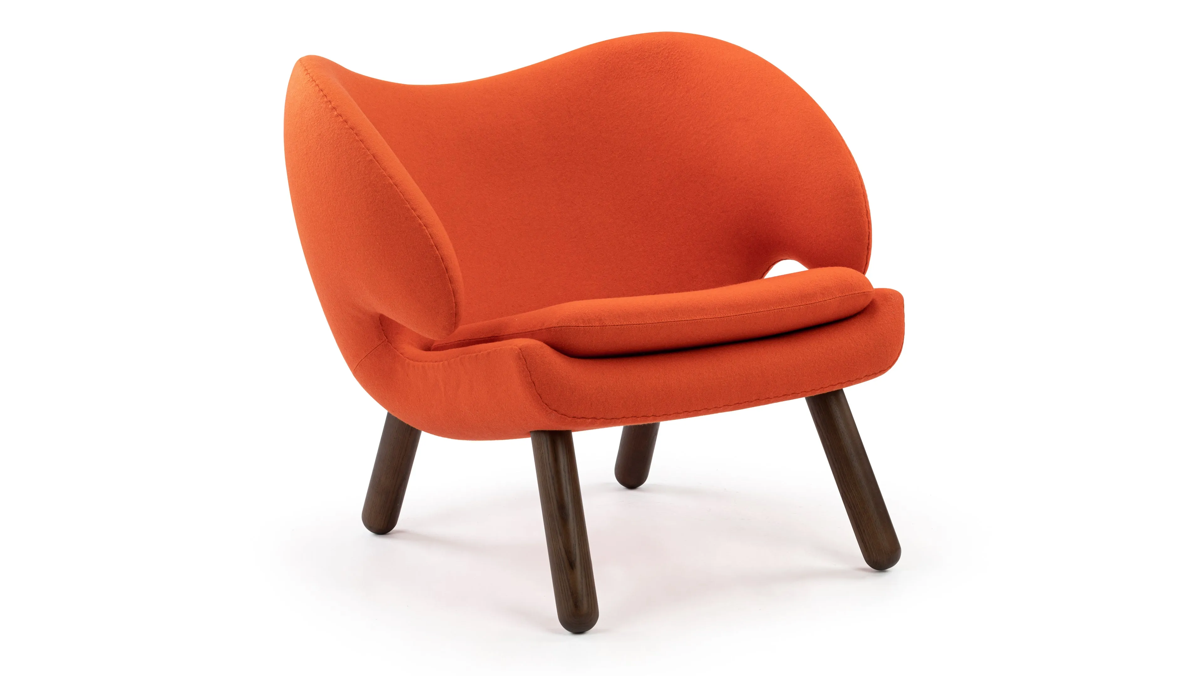 Pelican - Pelican Lounge Chair, Orange Wool