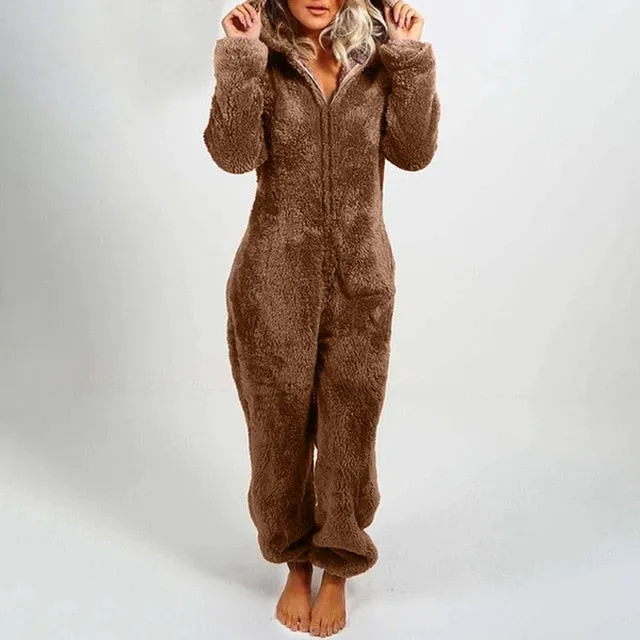 Plush Teddy Bear Women's Romper Suit
