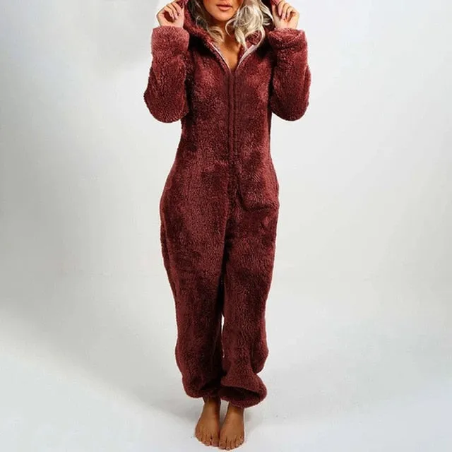 Plush Teddy Bear Women's Romper Suit