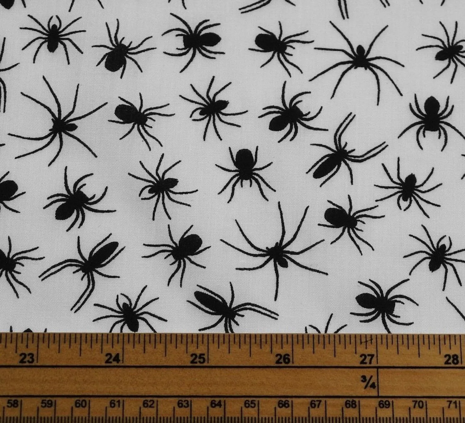 Polycotton Fabric - Incy Wincy Black Spider