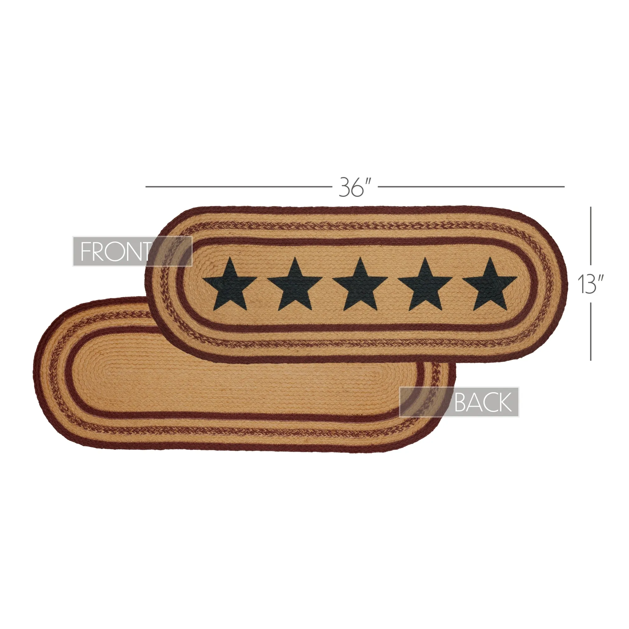 Potomac Jute Runner Stencil Stars