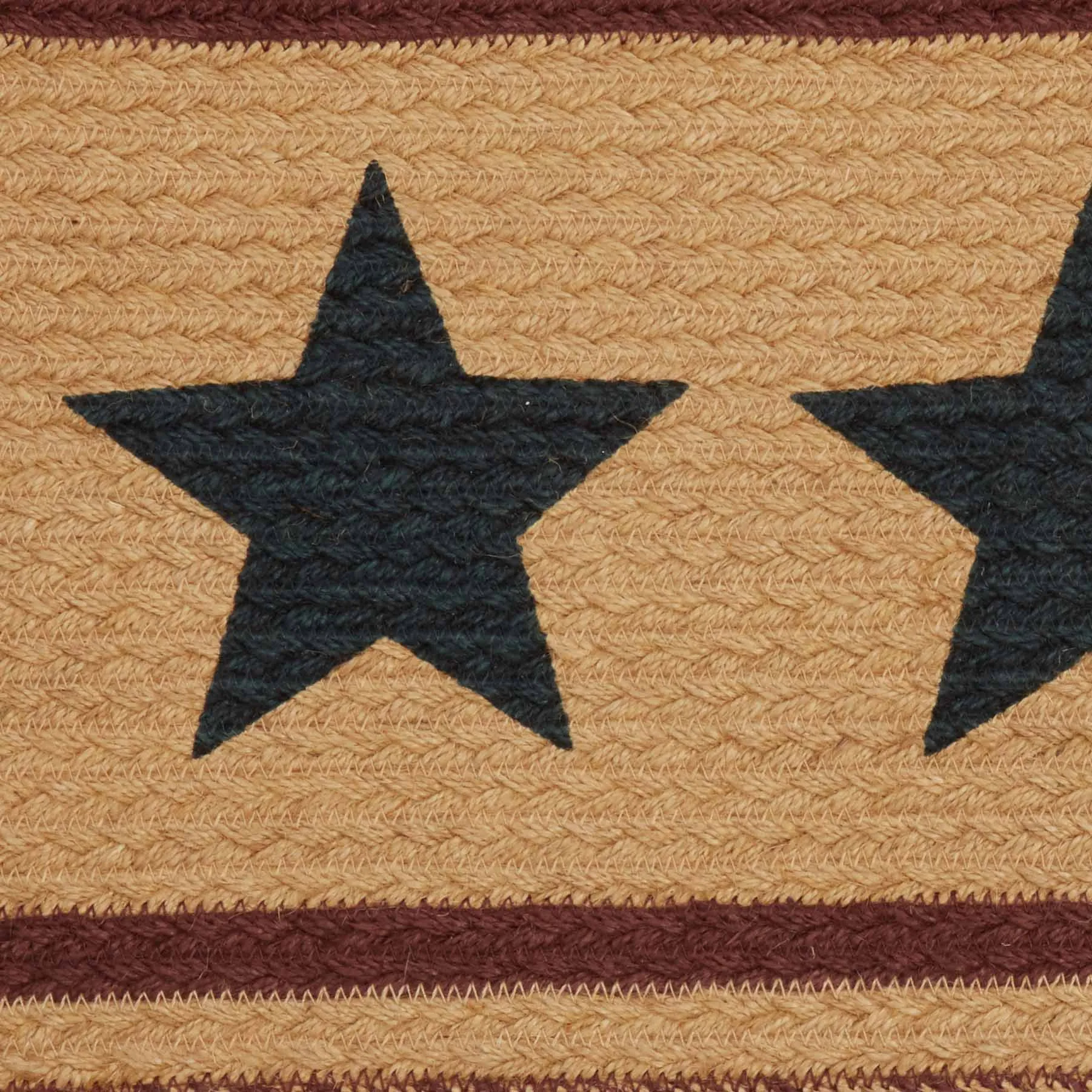 Potomac Jute Runner Stencil Stars