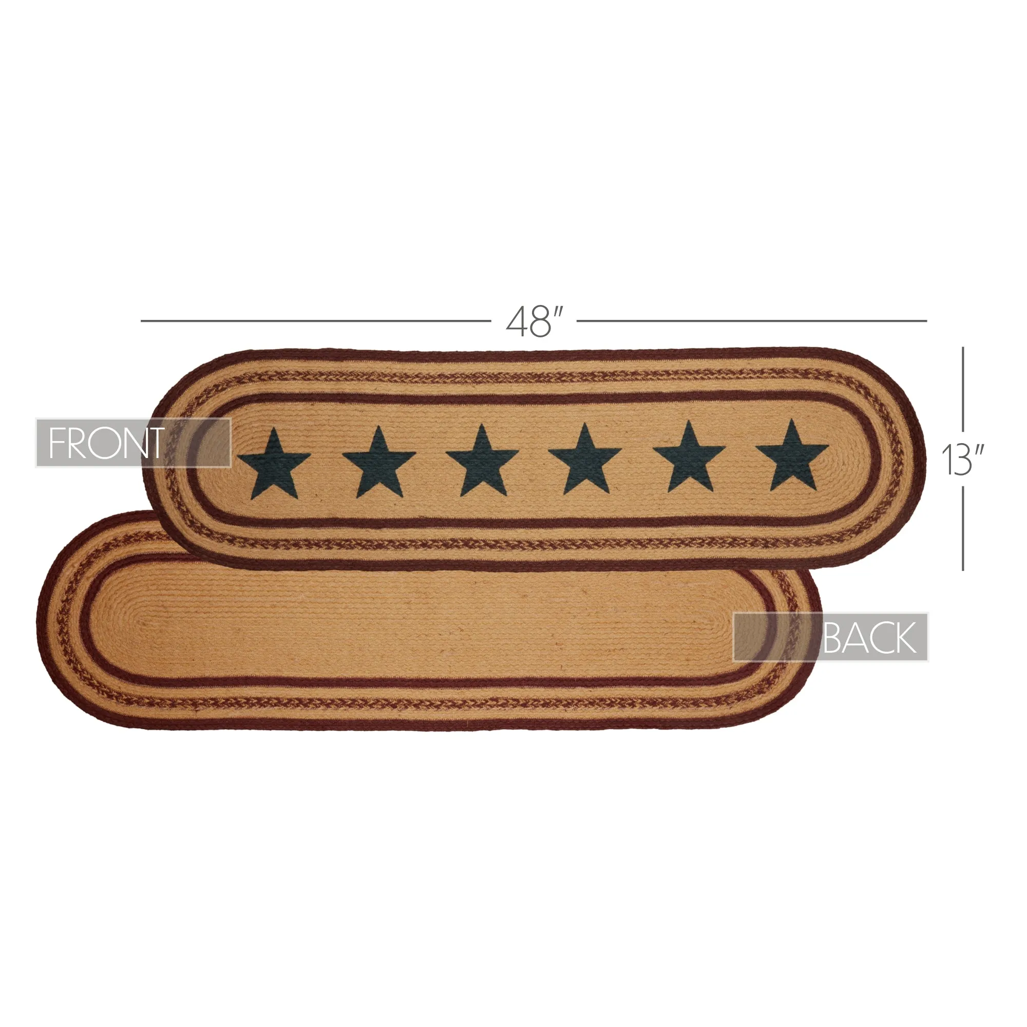 Potomac Jute Runner Stencil Stars