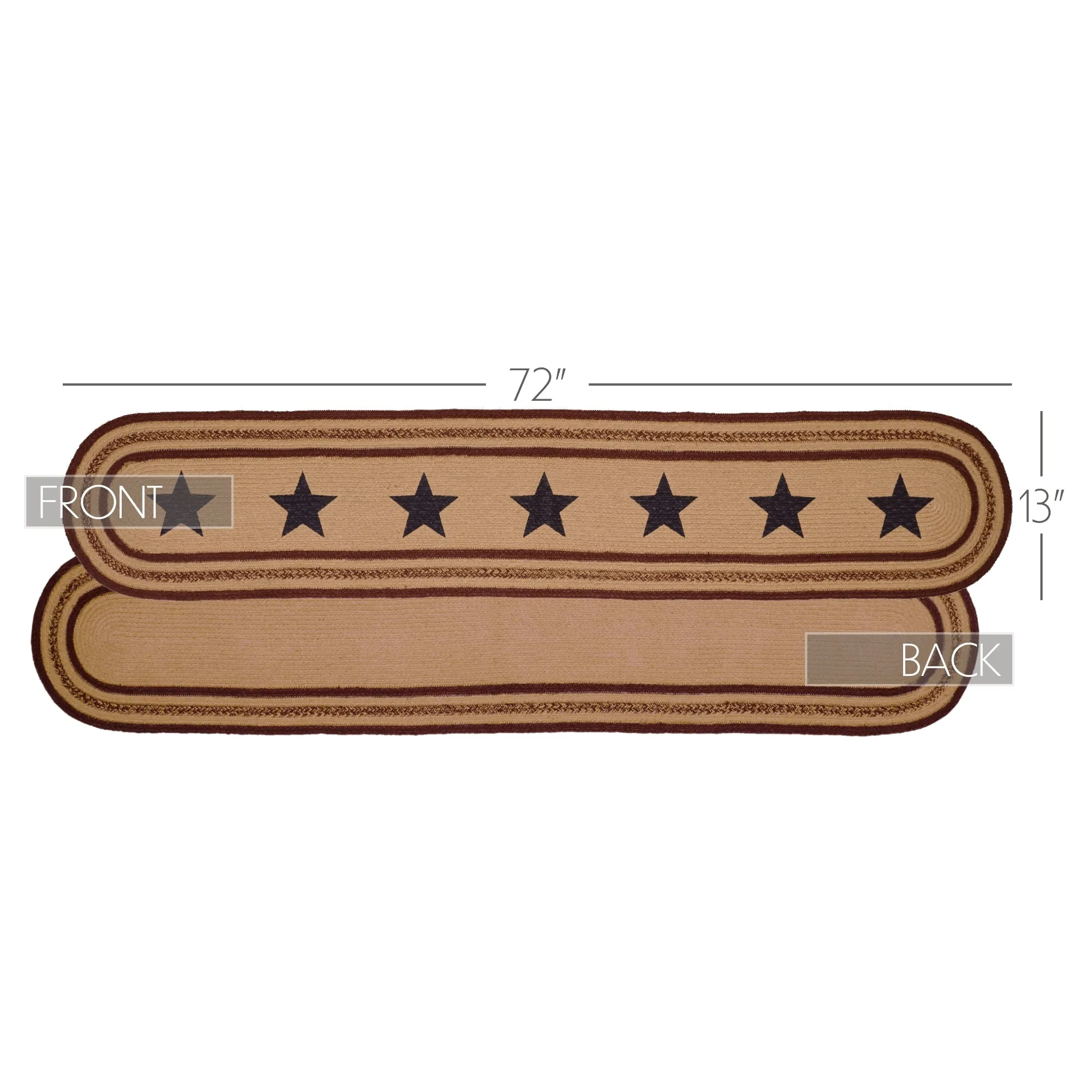 Potomac Jute Runner Stencil Stars