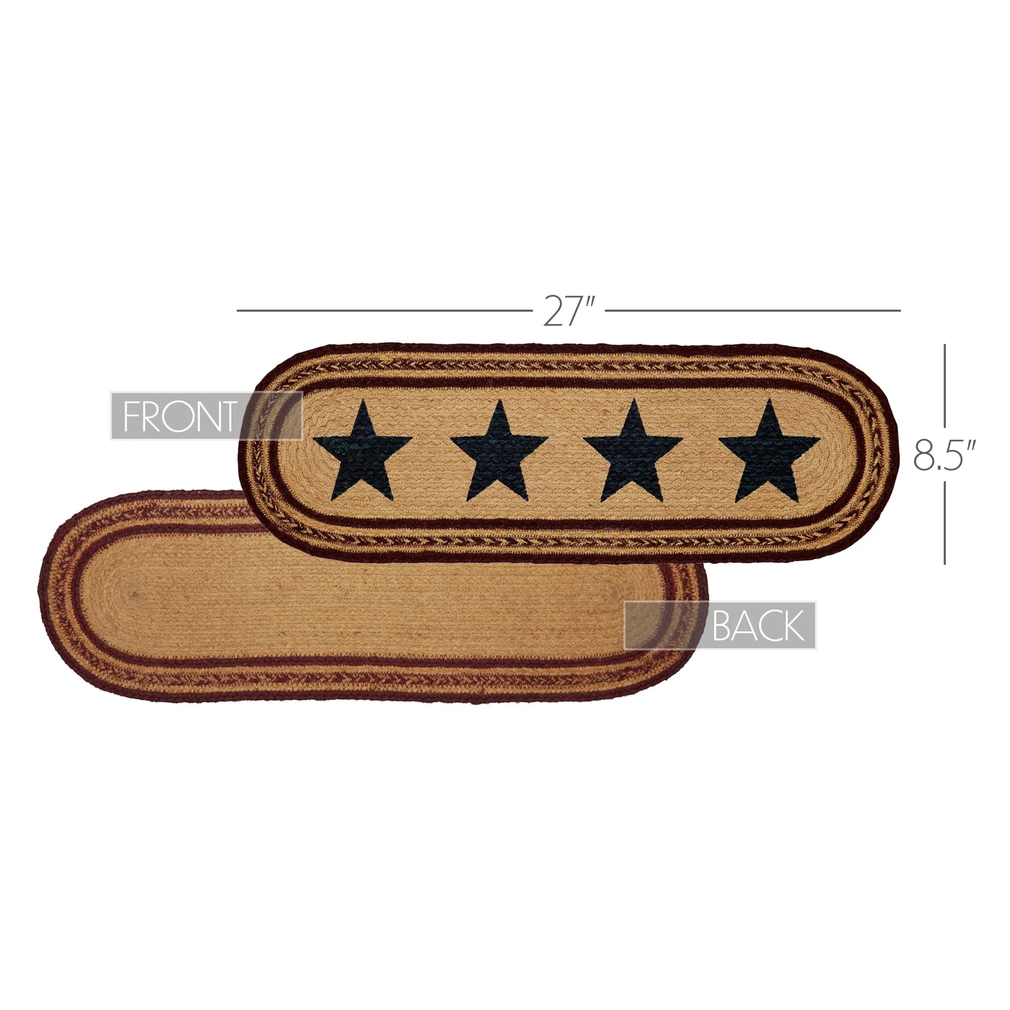 Potomac Jute Runner Stencil Stars