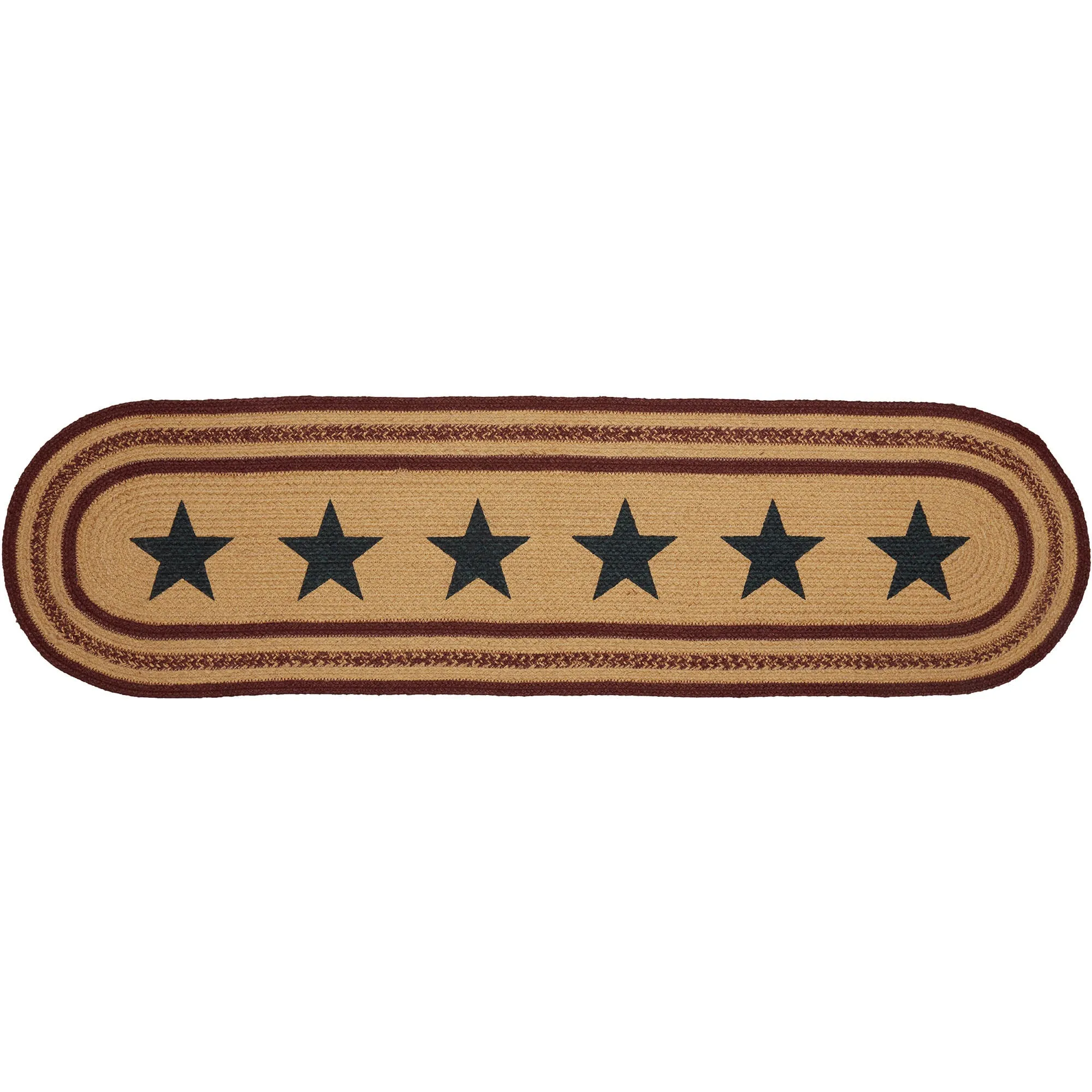 Potomac Jute Runner Stencil Stars