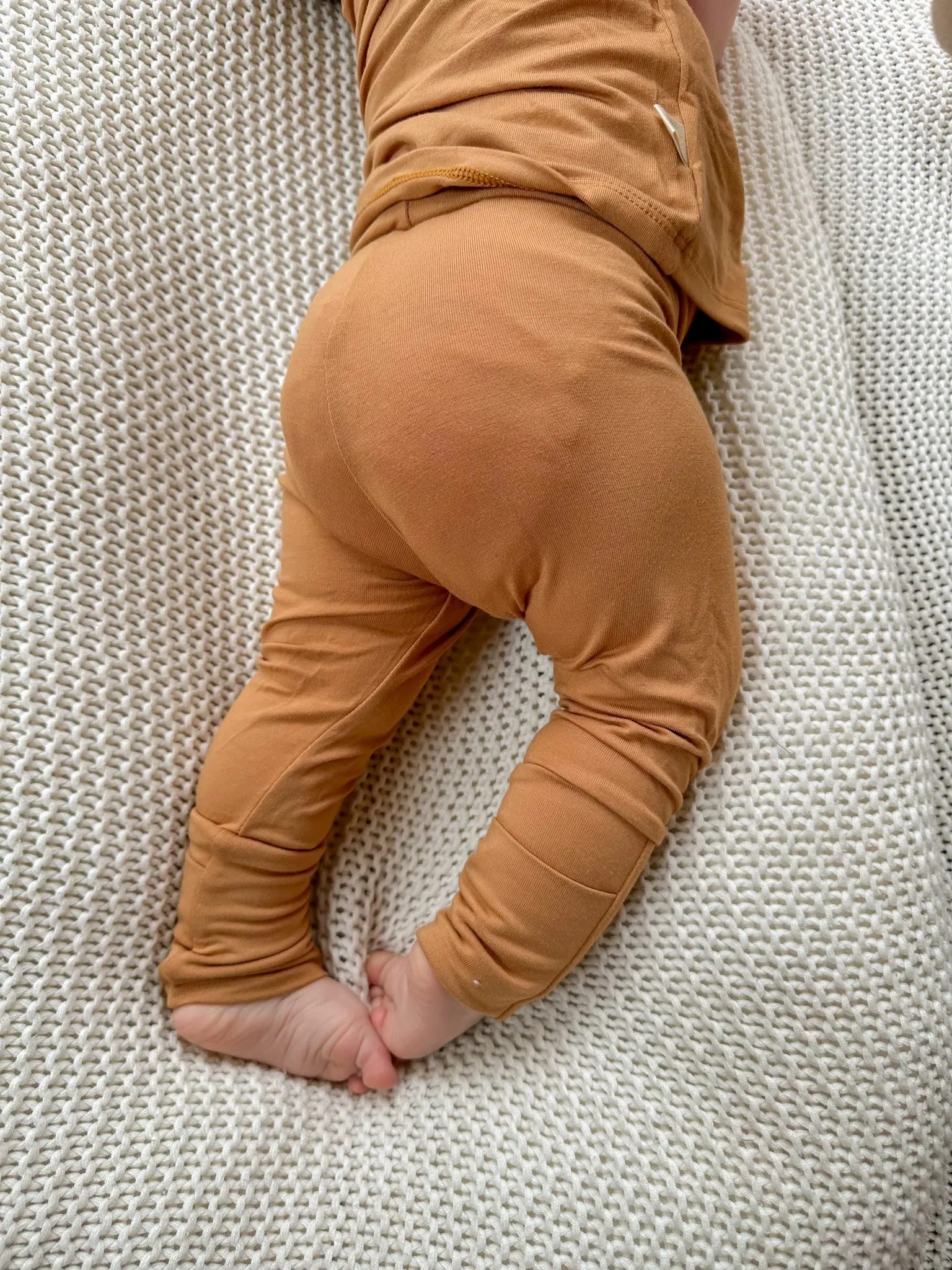 *preorder* Fold-over Footie Leggings | Baby & Toddler | Luxury Bamboo | Clay
