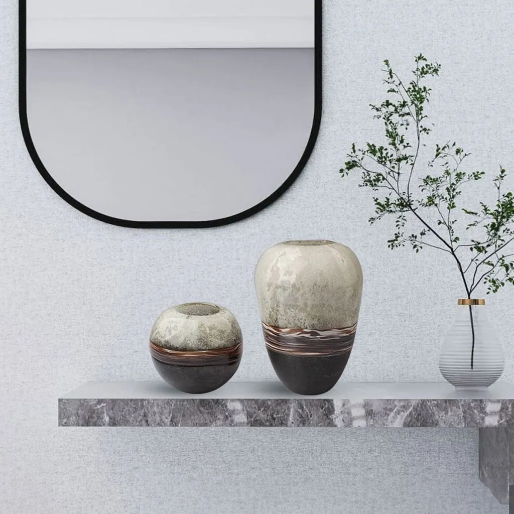 Set of 2 Decorative Home Decor-Handblown Glass-Ombre-Sophisticated-Modern Luxury-Hostess Gi
