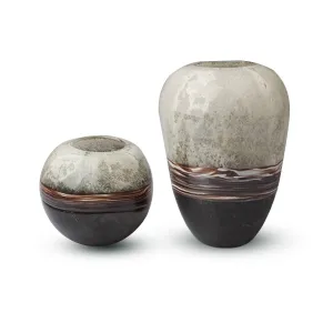 Set of 2 Decorative Home Decor-Handblown Glass-Ombre-Sophisticated-Modern Luxury-Hostess Gi
