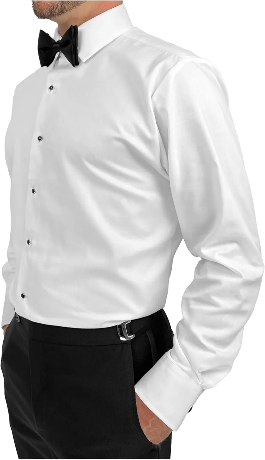 Sir Gregory Men's Regular Fit Solid Twill Dress Shirt