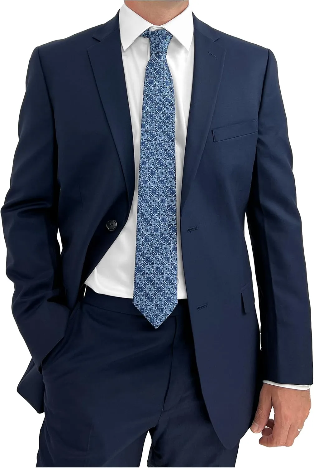 Sir Gregory Men's Regular Fit Solid Twill Dress Shirt