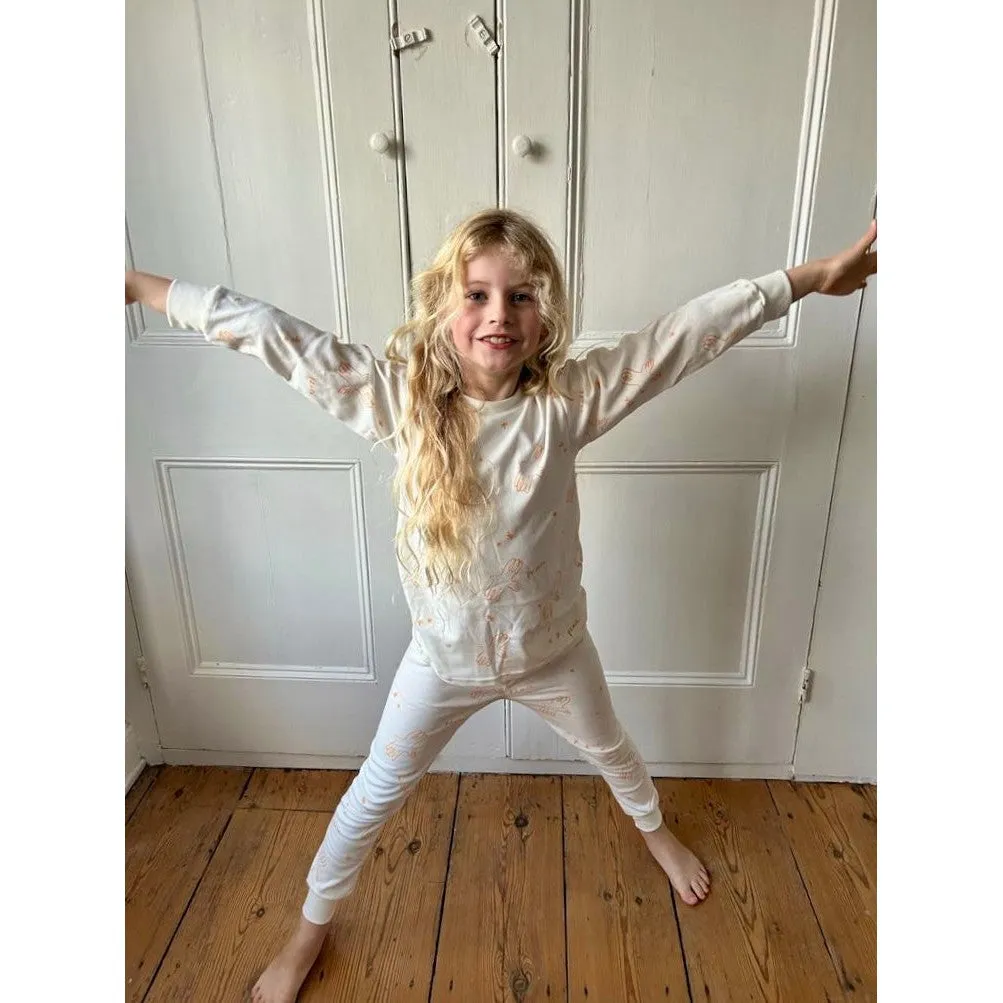 Sleepy Doe x Scout & Co exclusive - Peace Apricot kids classic pyjamas