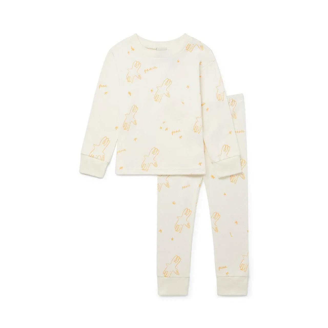 Sleepy Doe x Scout & Co exclusive - Peace Apricot kids classic pyjamas