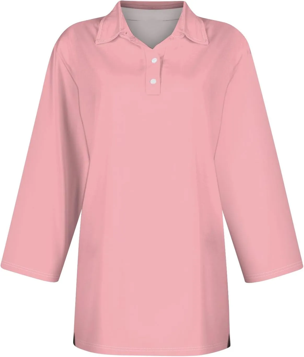 slqdgmryz Polo Shirts for Women 3/4 Sleeve Collared Work Business Casual Tops Funny Golf Button Three Quarter Length Blouses