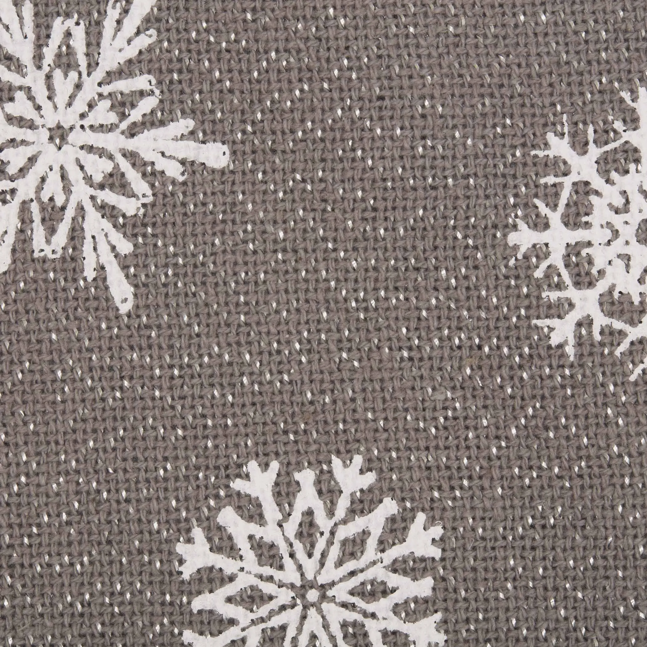Snowflake Burlap Grey Tree Skirt 48