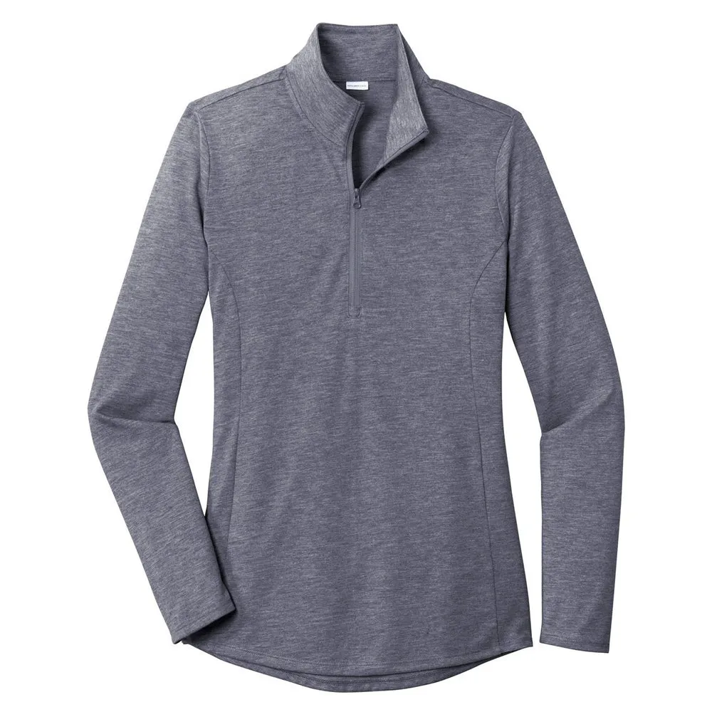 Sport-Tek ® Ladies PosiCharge ® Tri-Blend Wicking 1/4-Zip Pullover