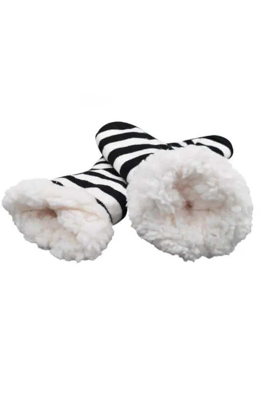 Striped Fleece Lined Plush Socks