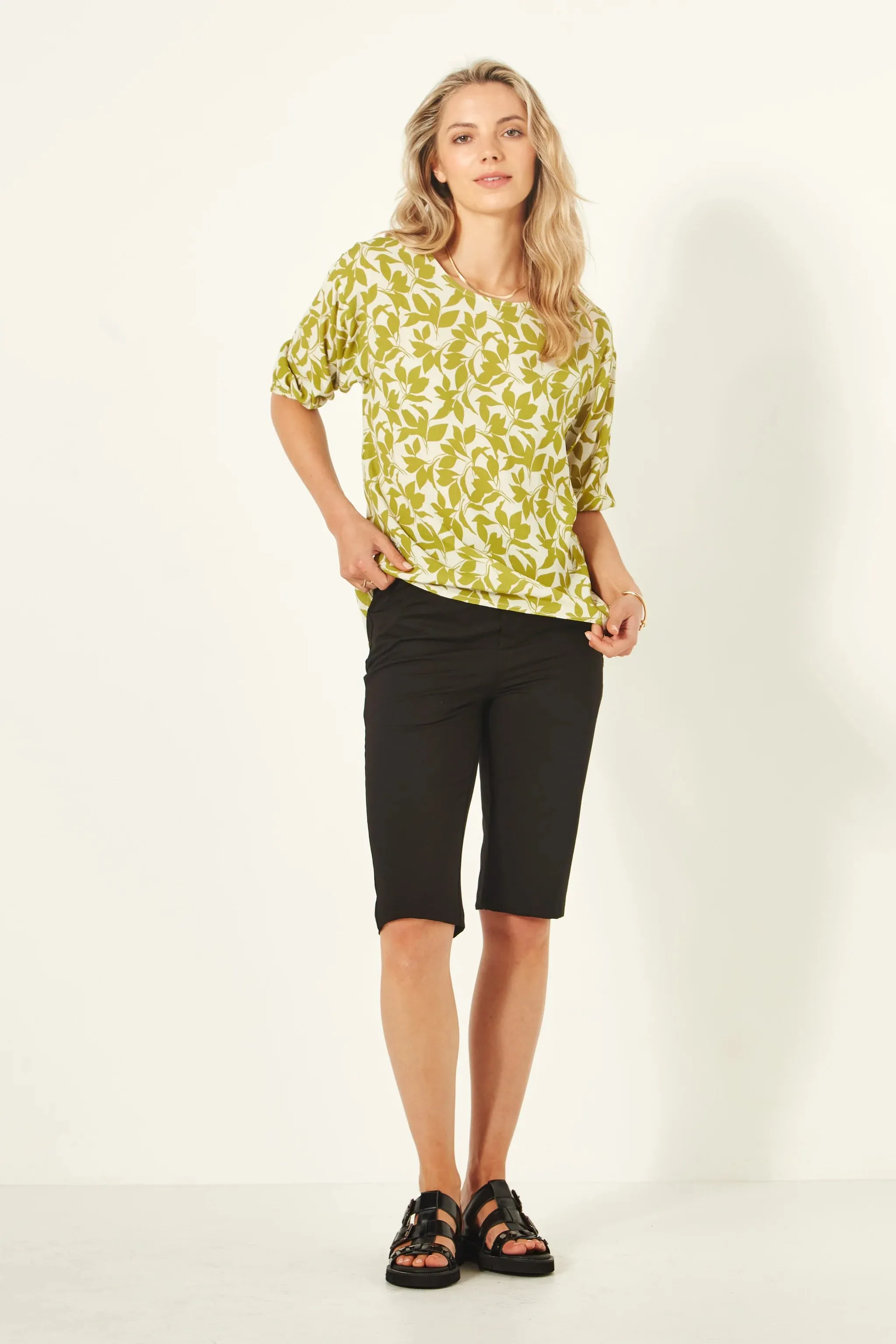 Sybil Top - Lime Print