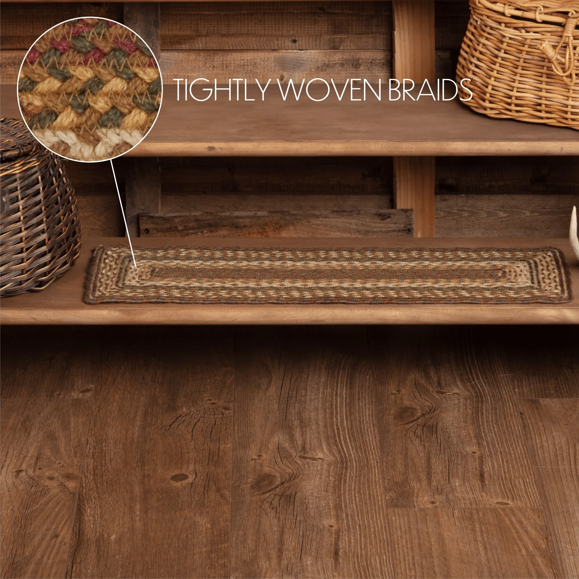 Tea Cabin Jute Stair Tread Latex