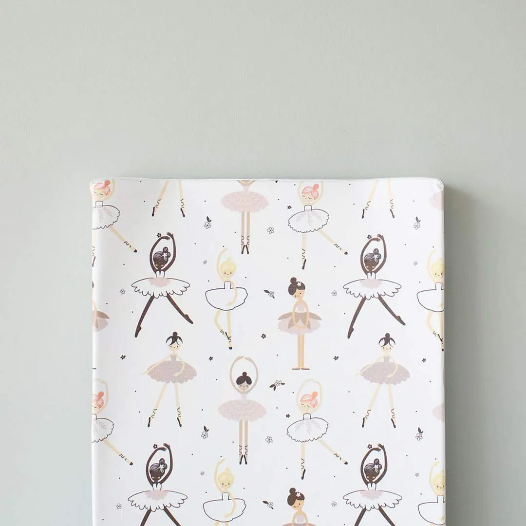 The Little Bumble Co. Anti Roll Changing Mat - Pink Ballerinas
