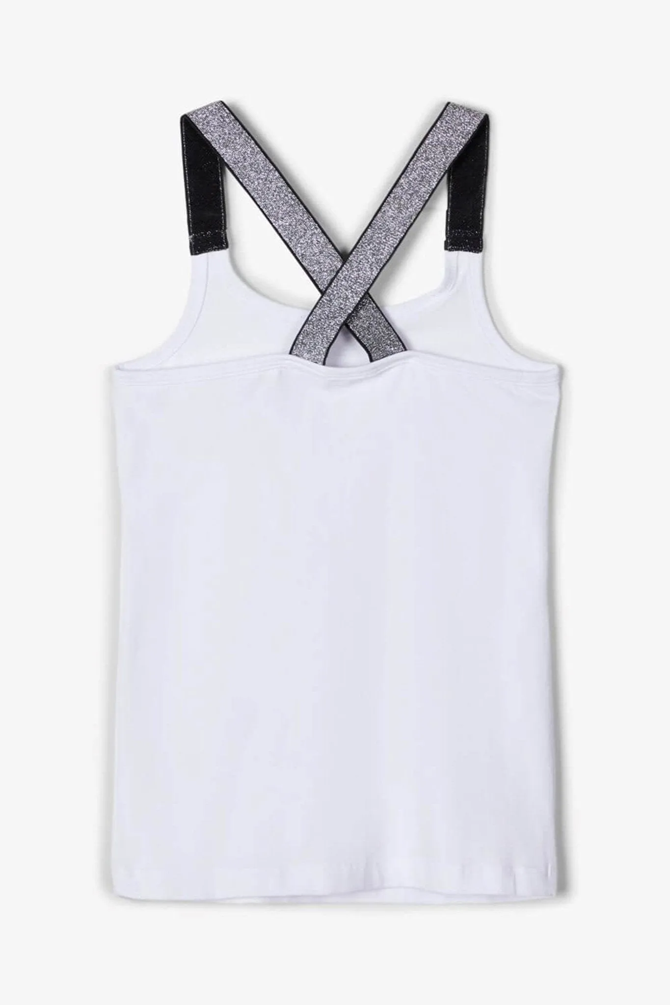 Top with glitter details - White