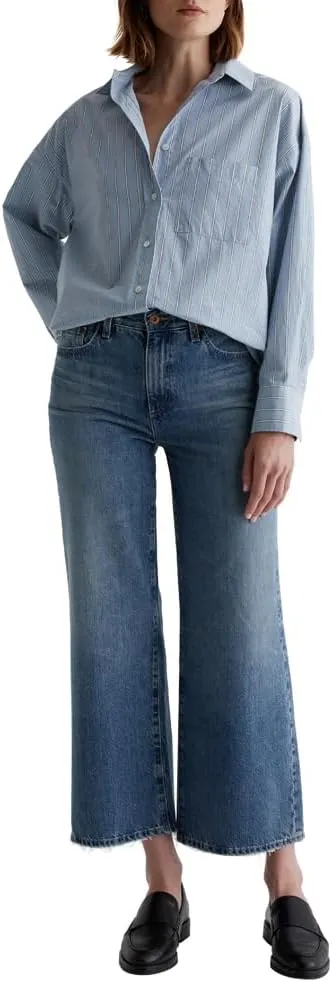 Women's Saige Mid Rise Wide Leg Jean