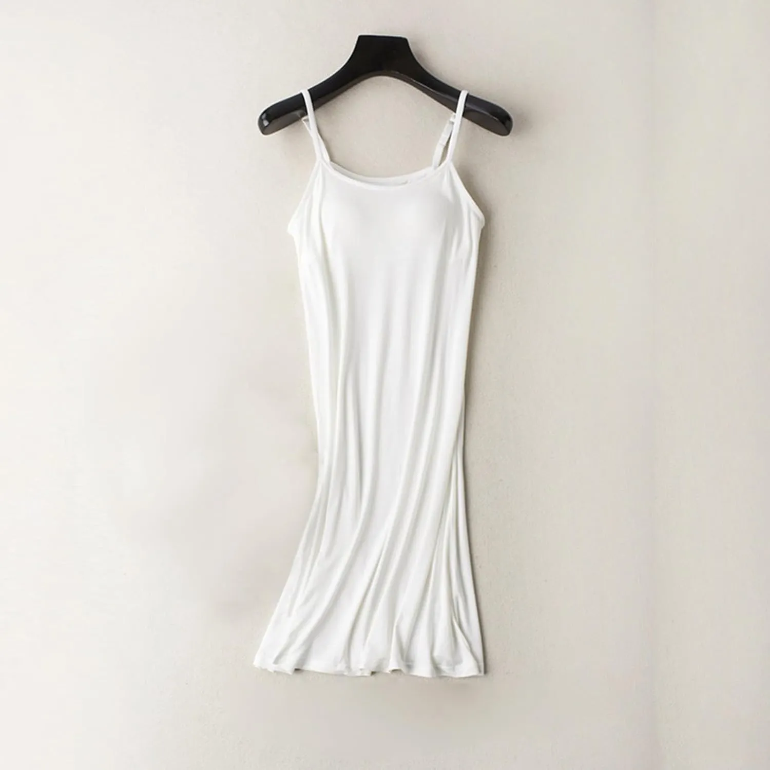 Women's Sleepwear Nightgowns Built in Shelf Bra Casual Nightshirts Sleepdress Sexy Padded Full Slips Under Dresses