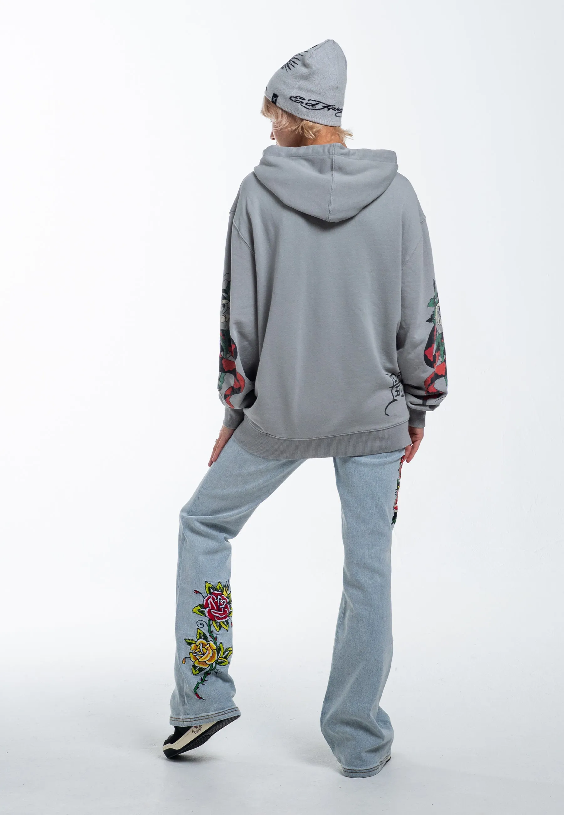 Womens True Snake Zip Through Hoodie - Grey