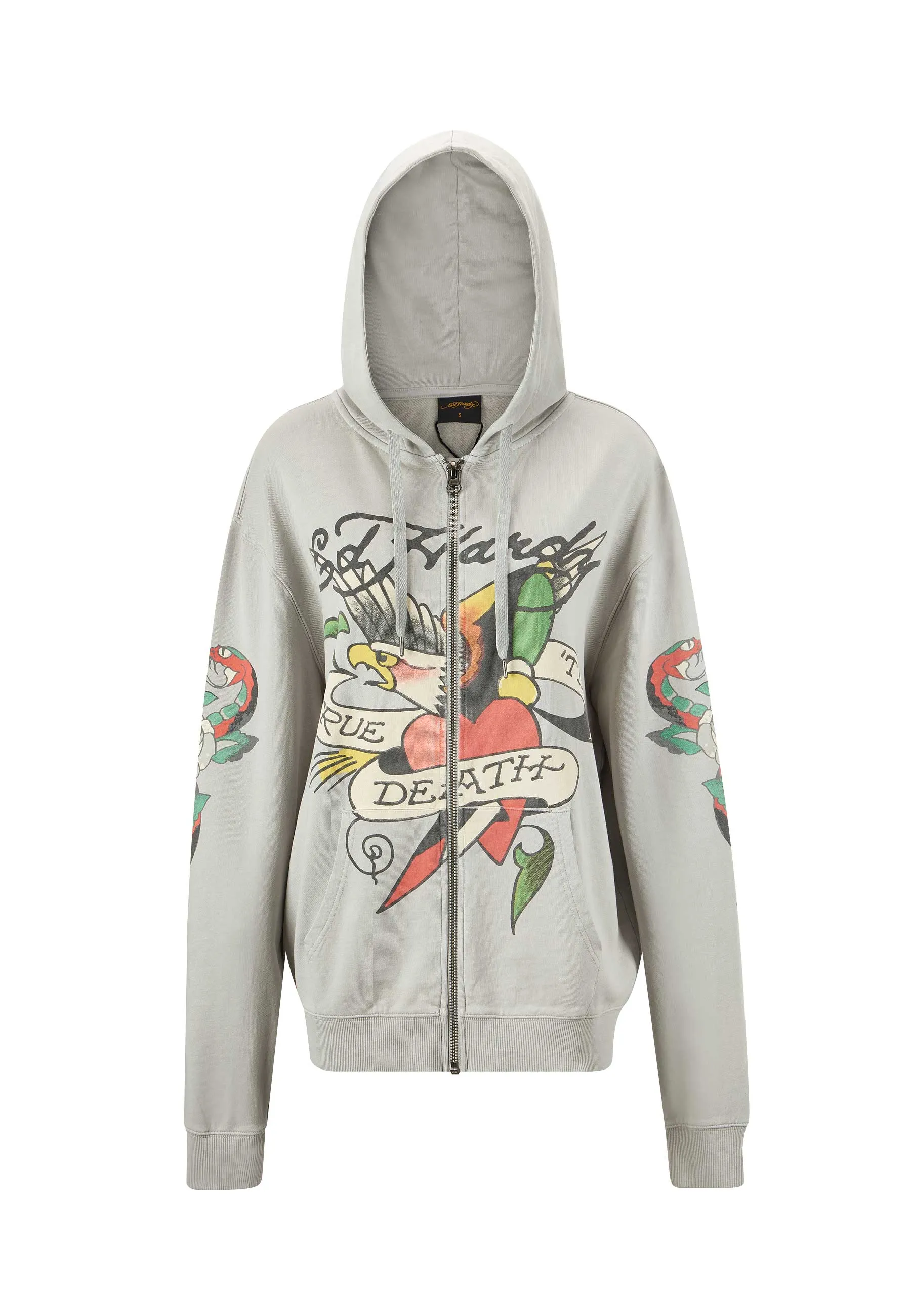 Womens True Snake Zip Through Hoodie - Grey