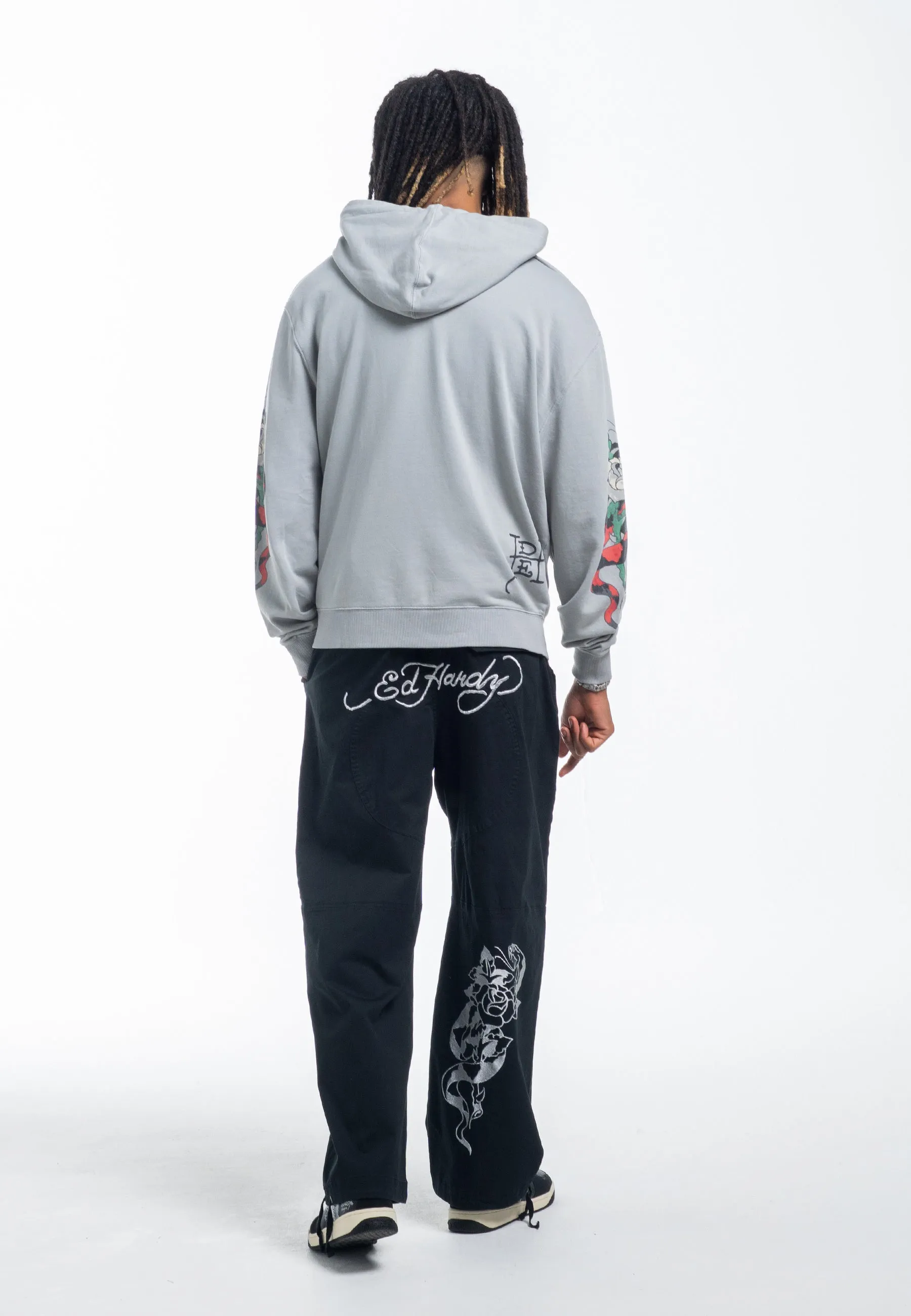 Womens True Snake Zip Through Hoodie - Grey