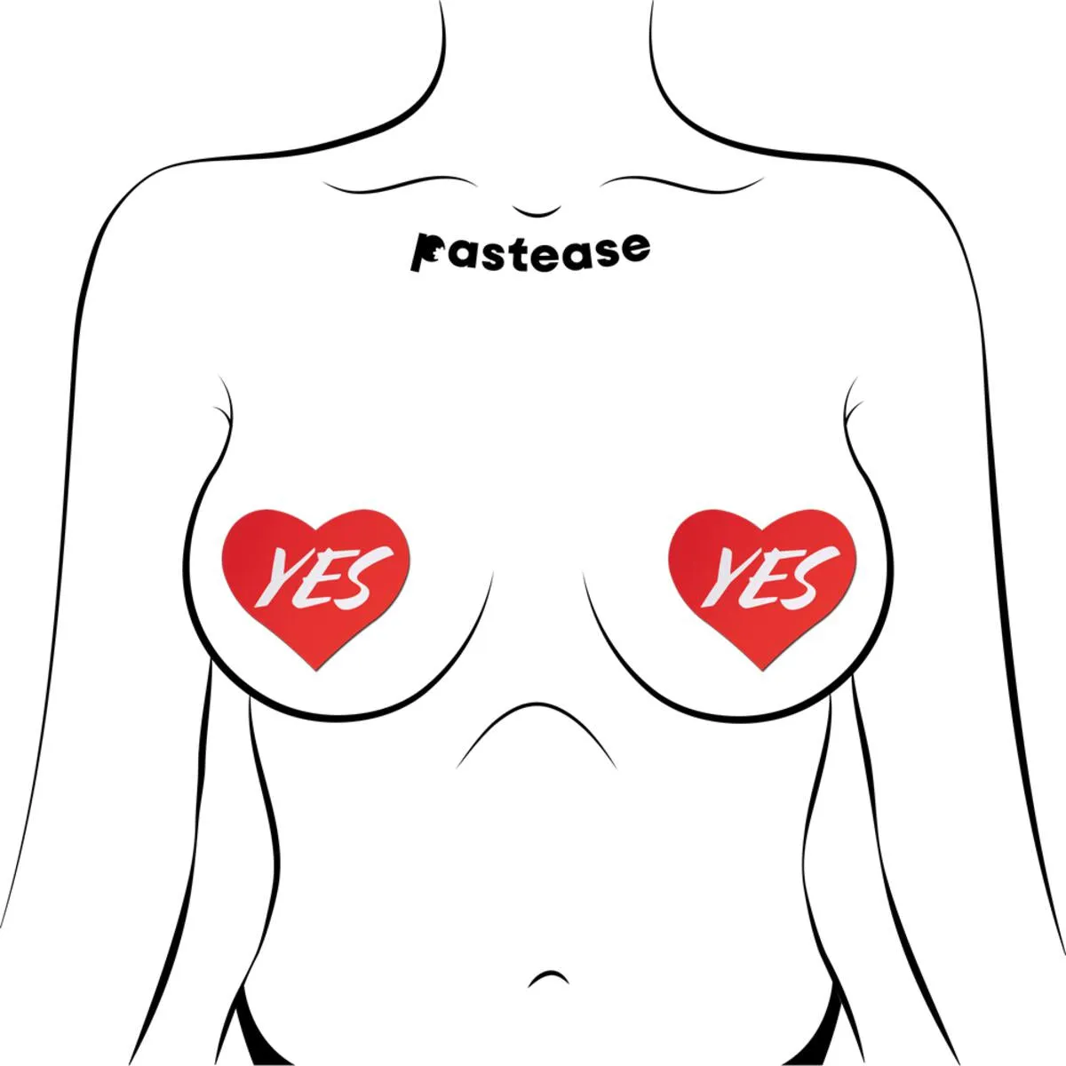 'YES' Red Heart Pasties *